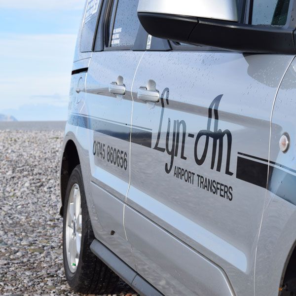 Lyn-An Airport Transfers taxi at North Wales beach